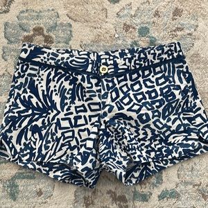Lilly Pulitzer blue and white shorts